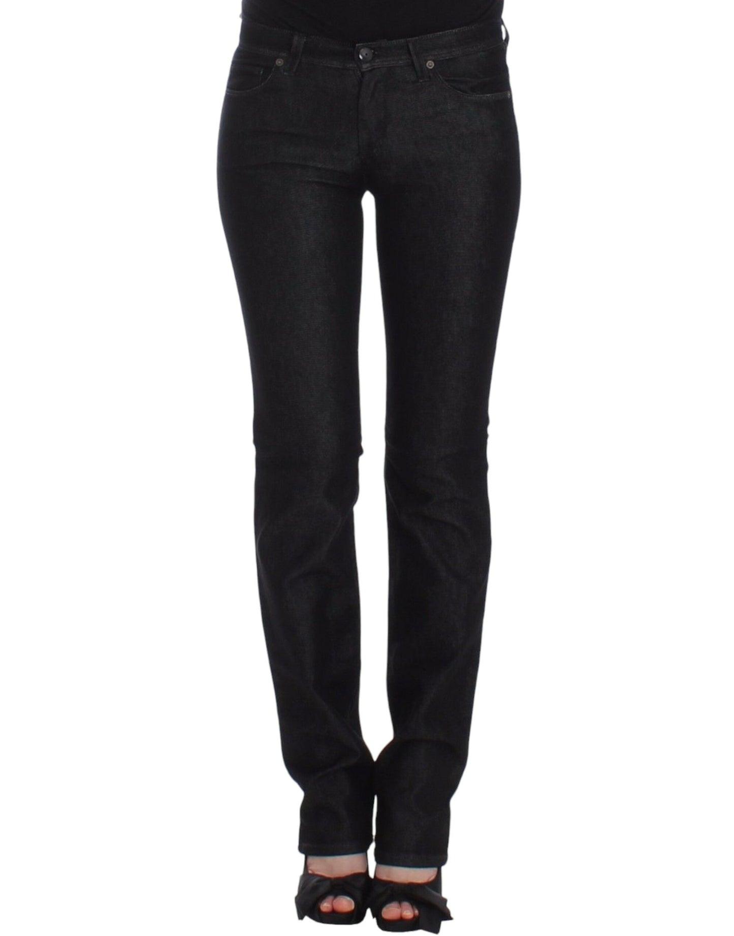 Ermanno Scervino Black Slim Jeans Denim Pants Skinny Leg Stretch Ermanno Scervino