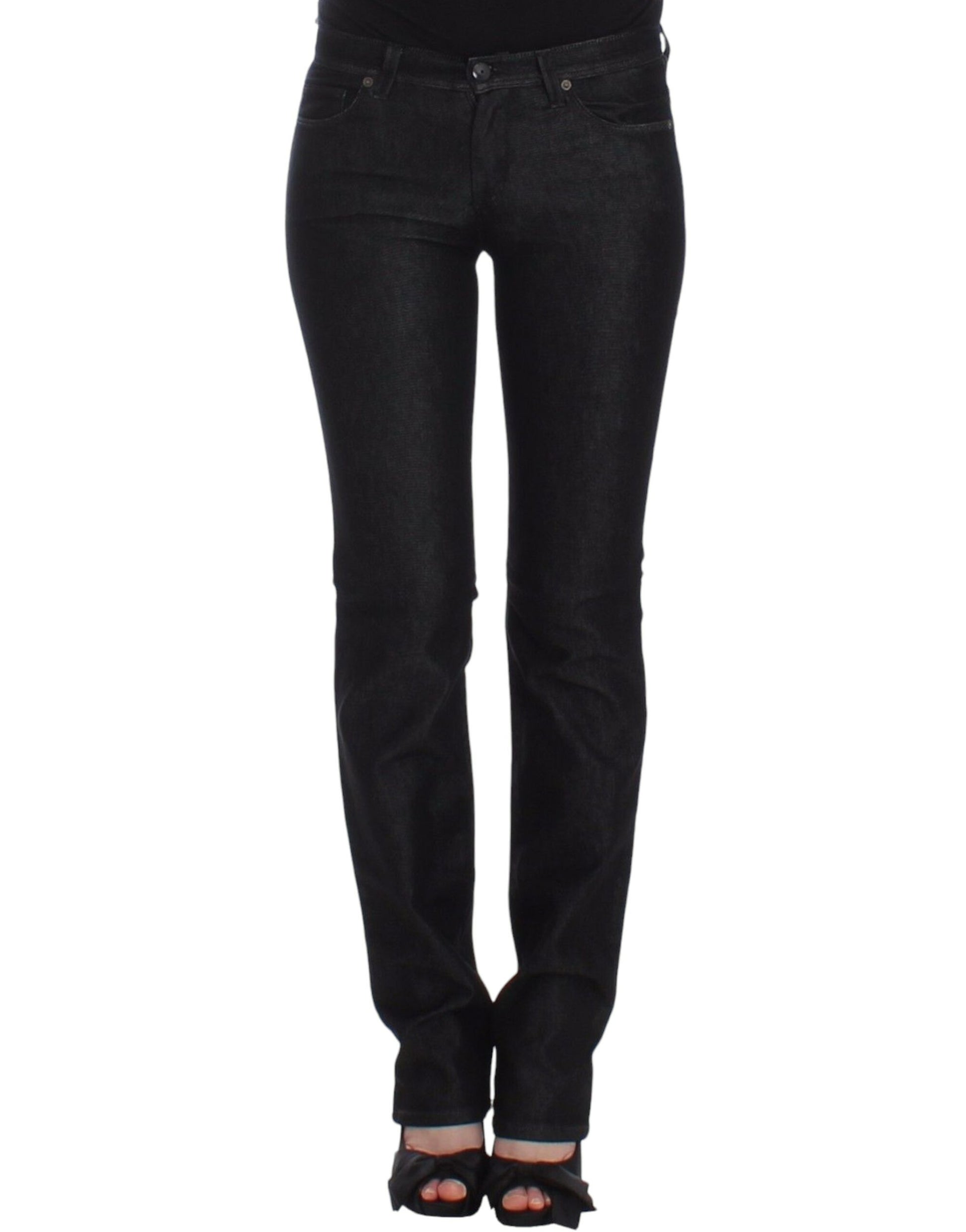 Ermanno Scervino Black Slim Jeans Denim Pants Skinny Leg Stretch Ermanno Scervino