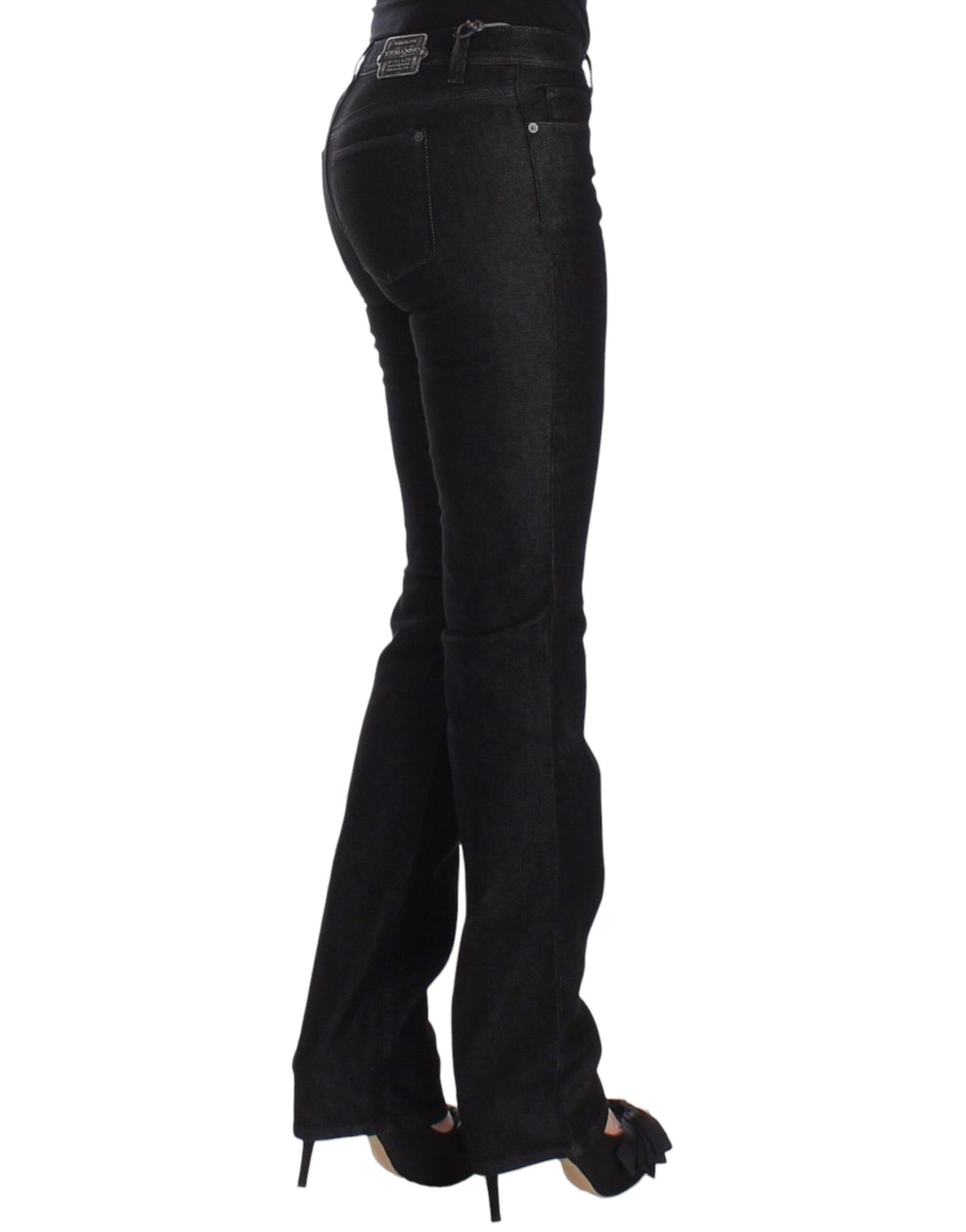Ermanno Scervino Black Slim Jeans Denim Pants Skinny Leg Stretch Ermanno Scervino