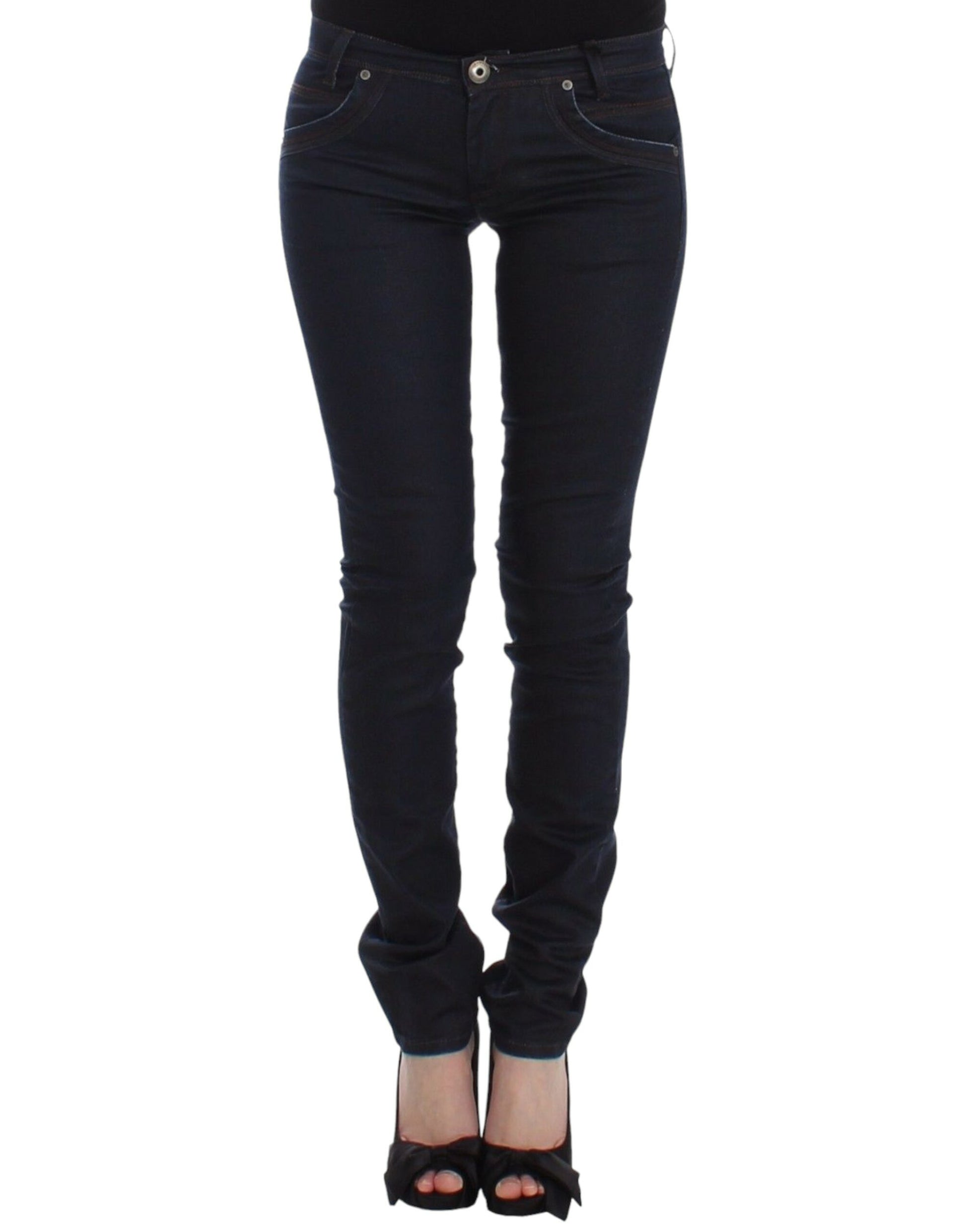Ermanno Scervino Blue Slim Jeans Denim Pants Skinny Leg Stretch Ermanno Scervino