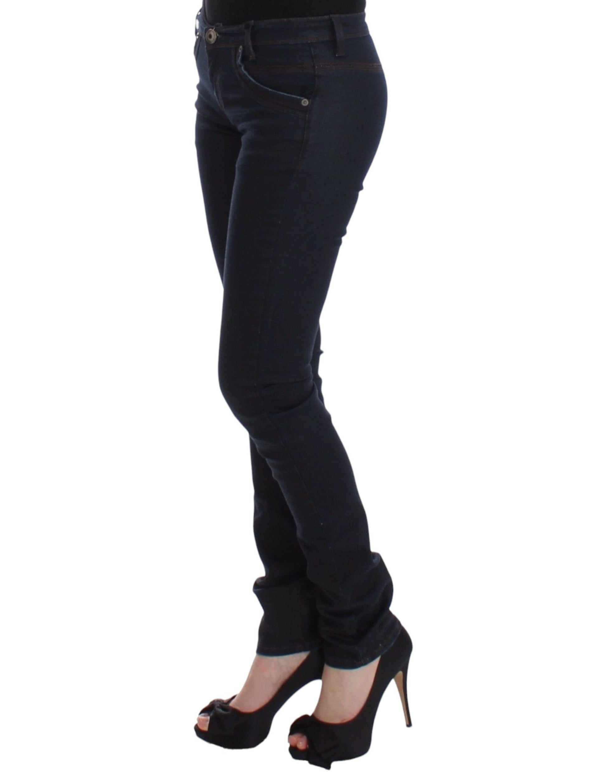 Ermanno Scervino Blue Slim Jeans Denim Pants Skinny Leg Stretch Ermanno Scervino