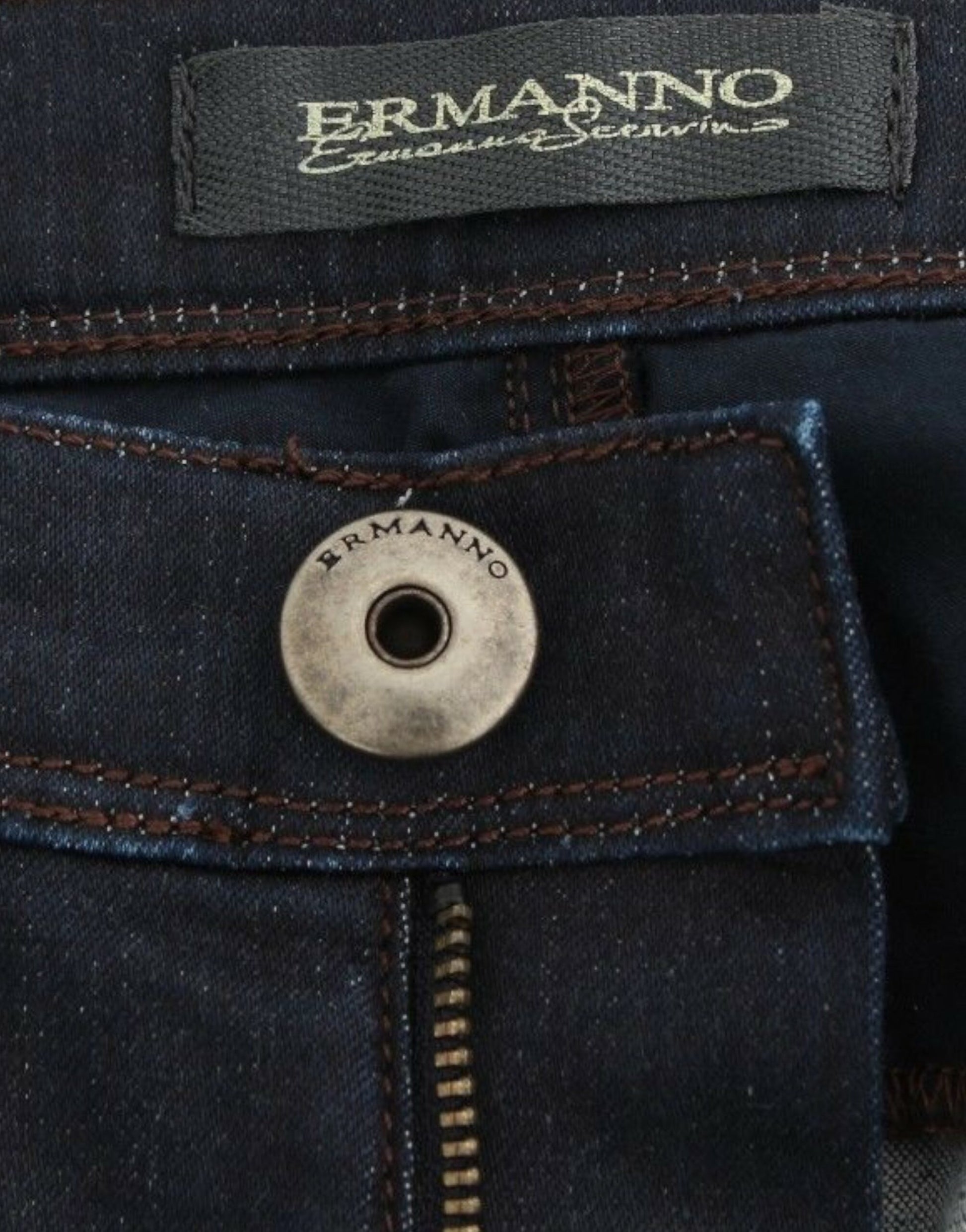 Ermanno Scervino Blue Slim Jeans Denim Pants Skinny Leg Stretch Ermanno Scervino