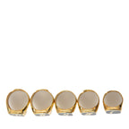Dolce & Gabbana Gold Brass ROYAL Enamel Set of 5 Ring