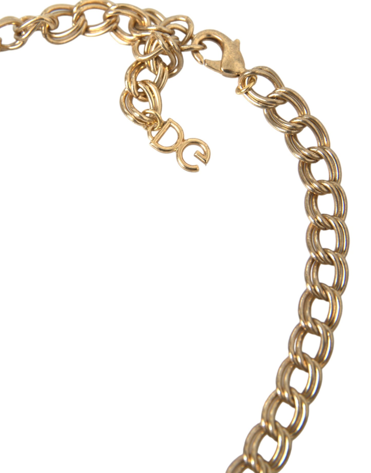 Dolce & Gabbana Gold Chain Rose Cross Strawberry Star Pendant Necklace Dolce & Gabbana