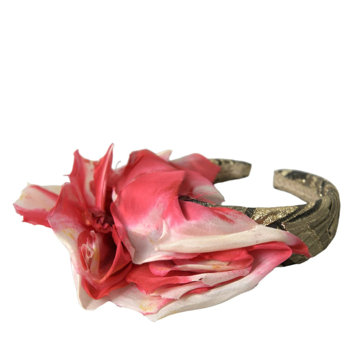 Dolce & Gabbana Multicolor Floral Applique Silk Women Headband Diadem