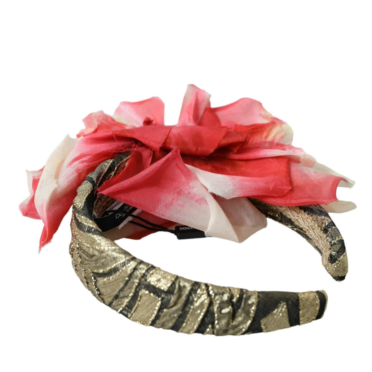 Dolce & Gabbana Multicolor Floral Applique Silk Women Headband Diadem