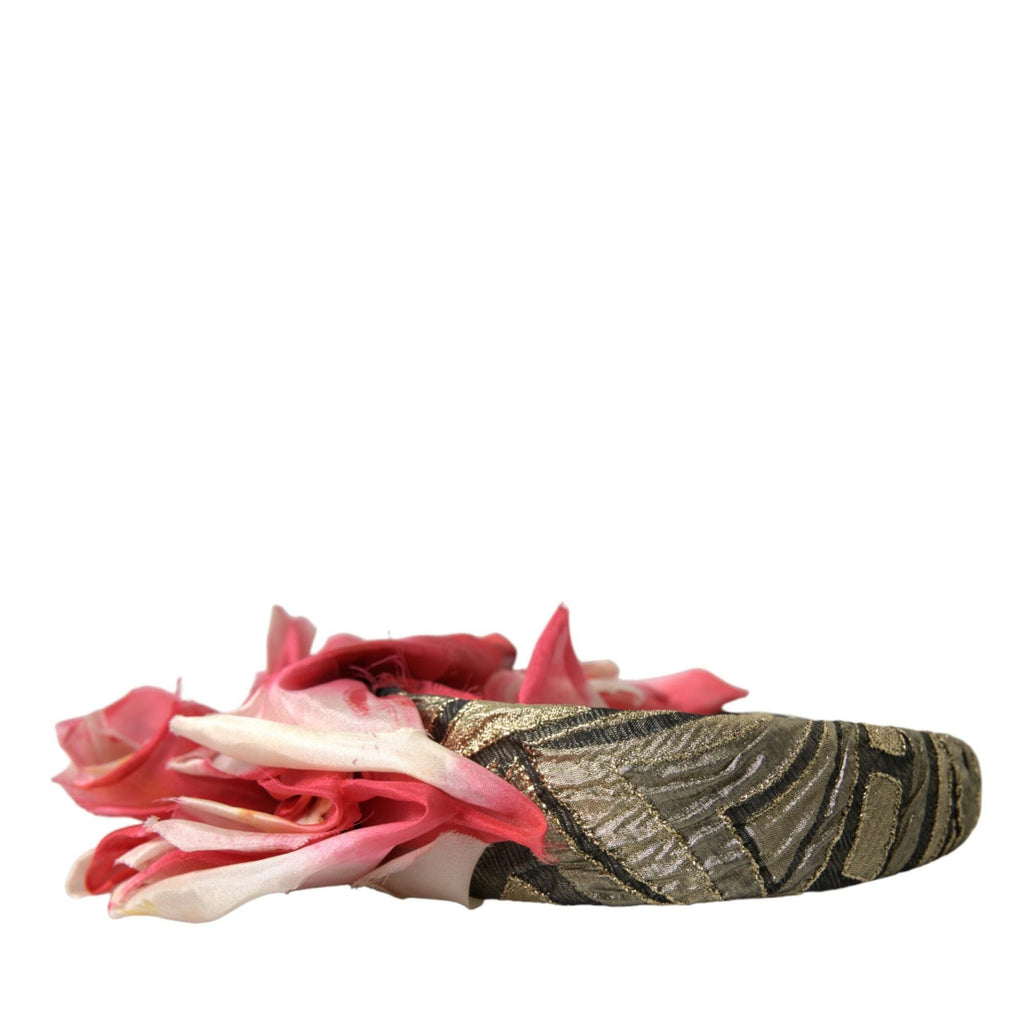 Dolce & Gabbana Multicolor Floral Applique Silk Women Headband Diadem