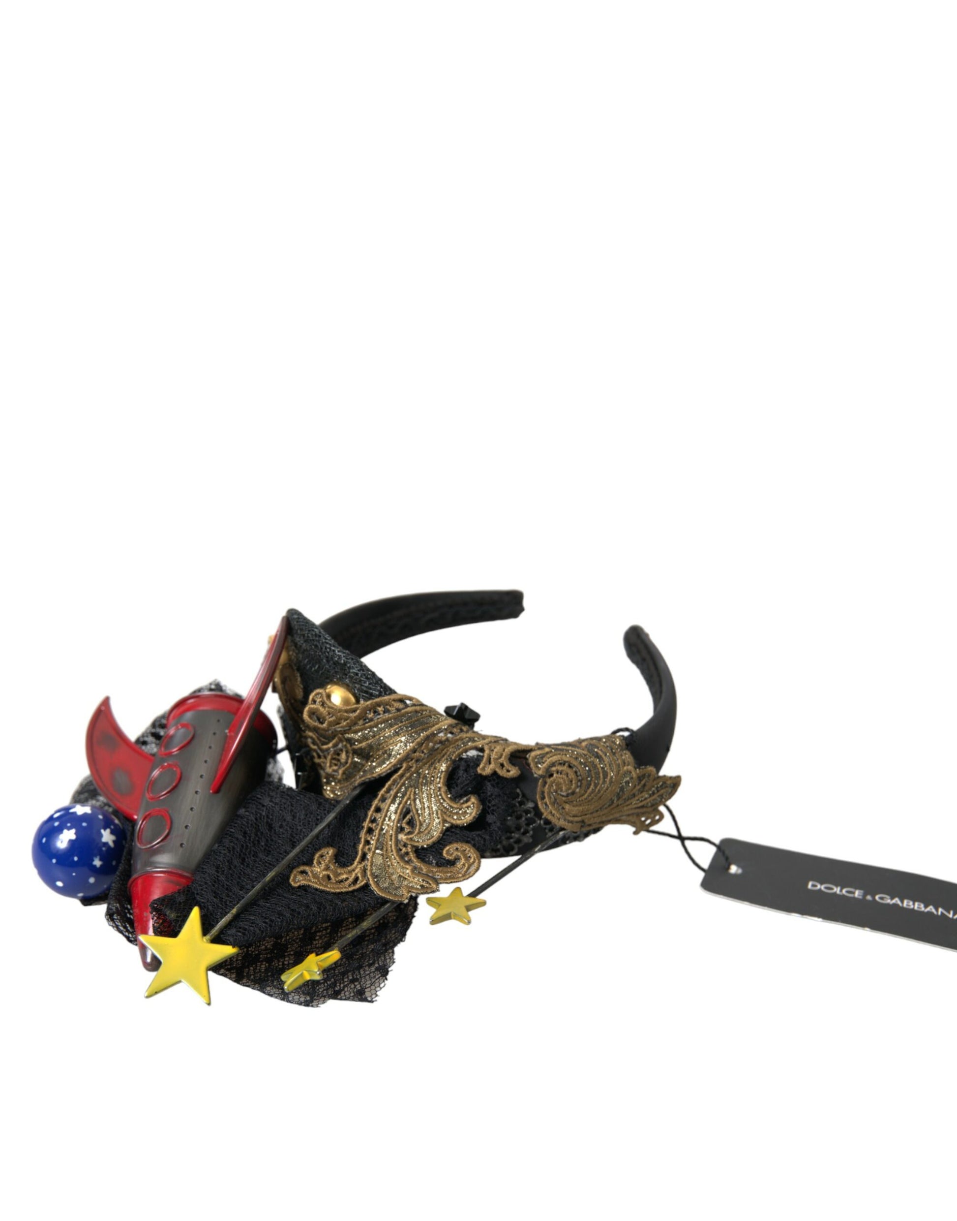 Dolce & Gabbana Multicolor Missile Rocket Crystal Stars Headband Diadem Dolce & Gabbana