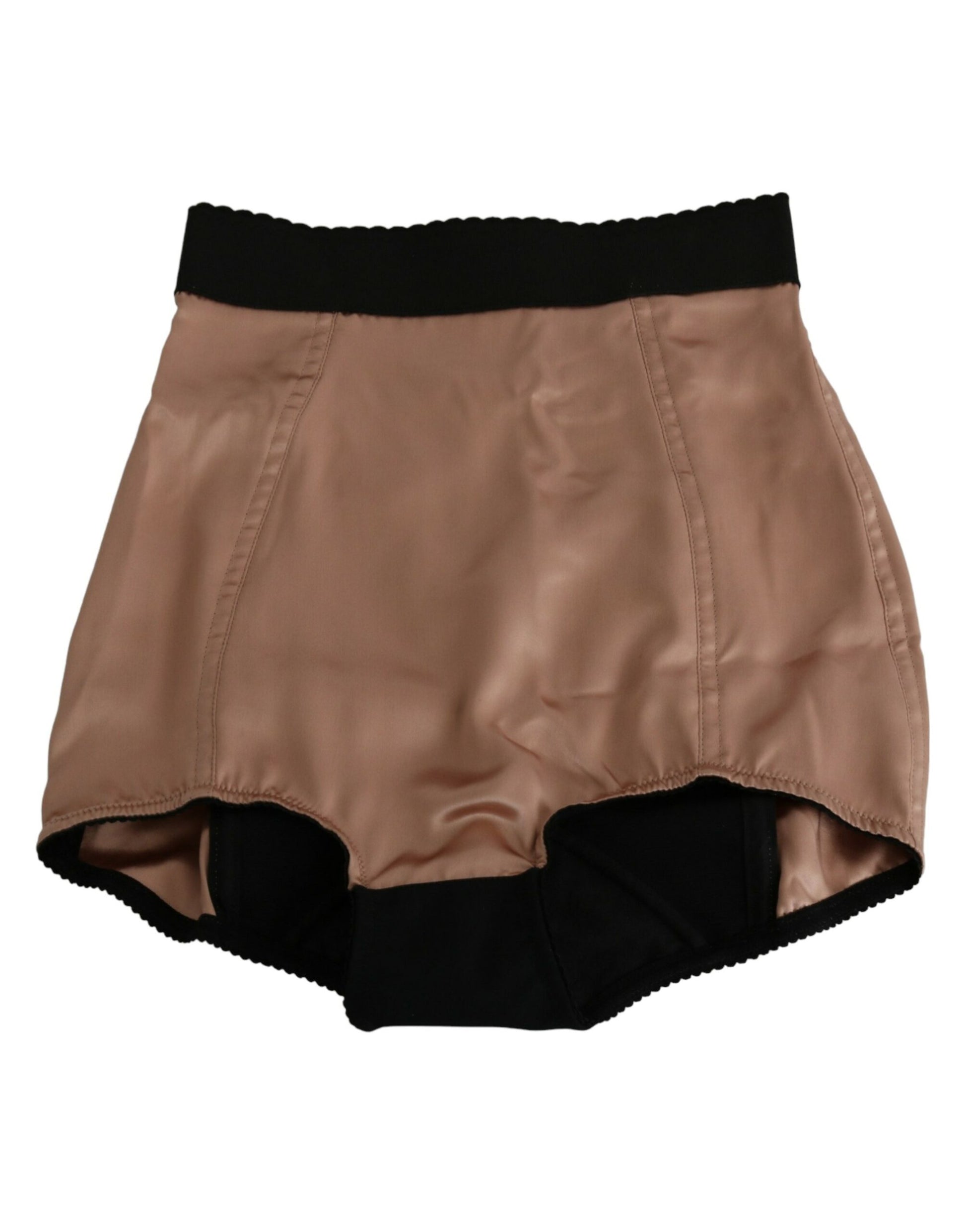 Dolce & Gabbana Beige Silk High Waist Mini Hot Pants Shorts Dolce & Gabbana