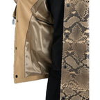 Dolce & Gabbana Beige Exotic Leather Biker Blouson Jacket