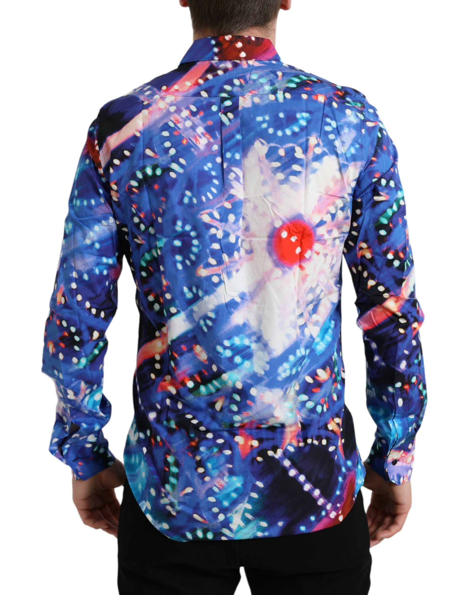 Dolce & Gabbana Multicolor Luminarie Slim MARTINI Shirt Dolce & Gabbana