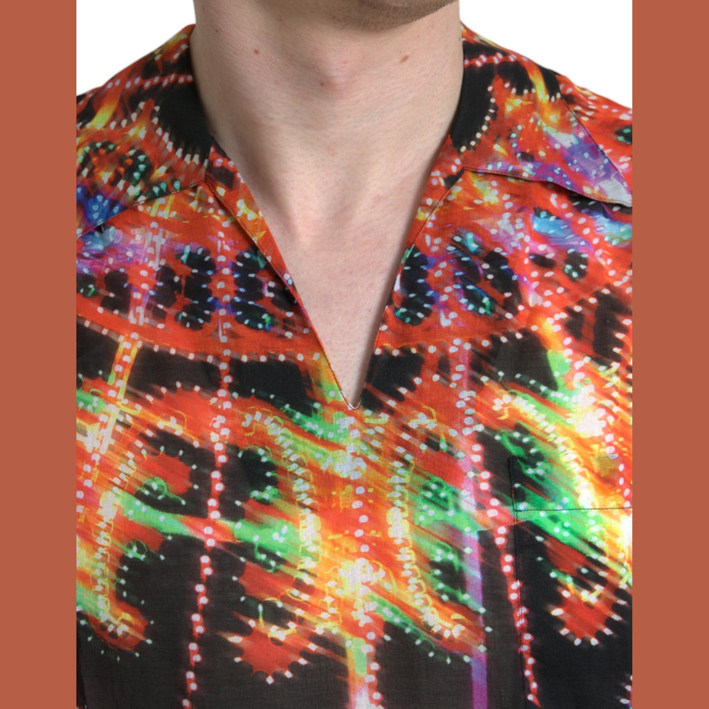 Dolce & Gabbana Multicolor Luminarie Print Cotton T-shirt