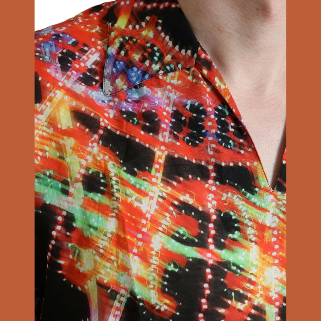 Dolce & Gabbana Multicolor Luminarie Print Cotton T-shirt