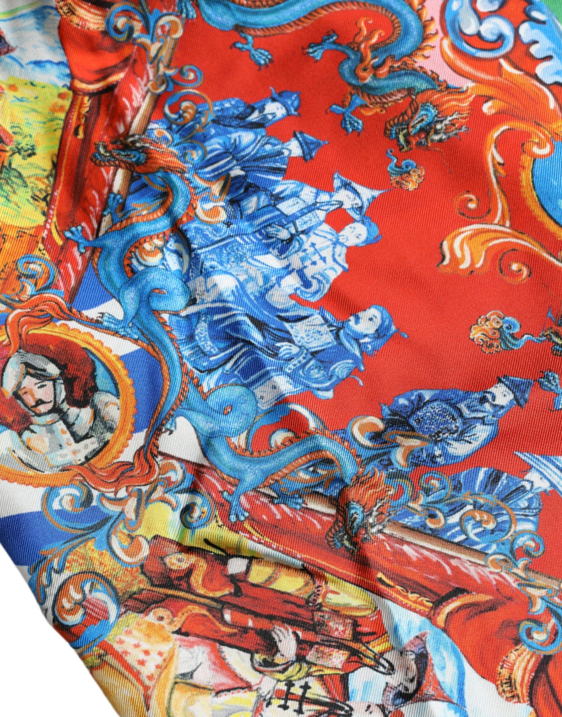 Dolce & Gabbana Multicolor Patterned Button Down Casual Shirt Dolce & Gabbana