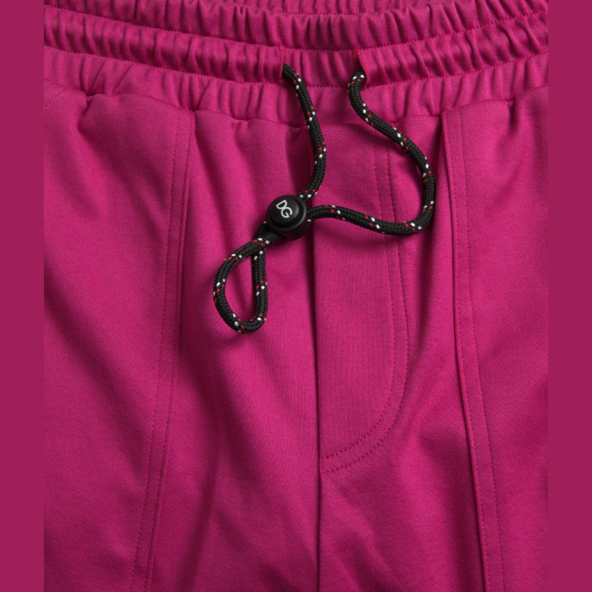 Dolce & Gabbana Pink Logo Cargo Cotton Jogger Sweatpants Pants