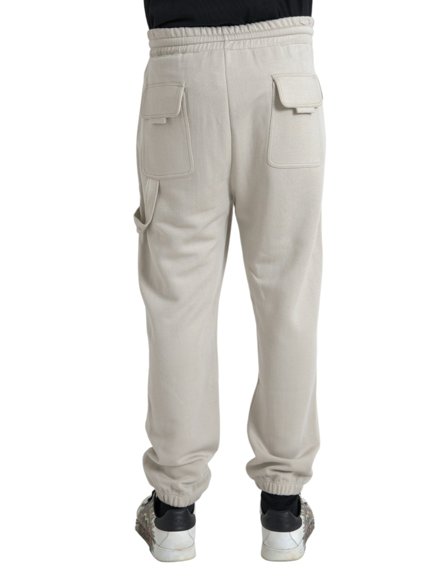 Dolce & Gabbana Off White Viscose Cargo Jogger Sweatpants Pants Dolce & Gabbana