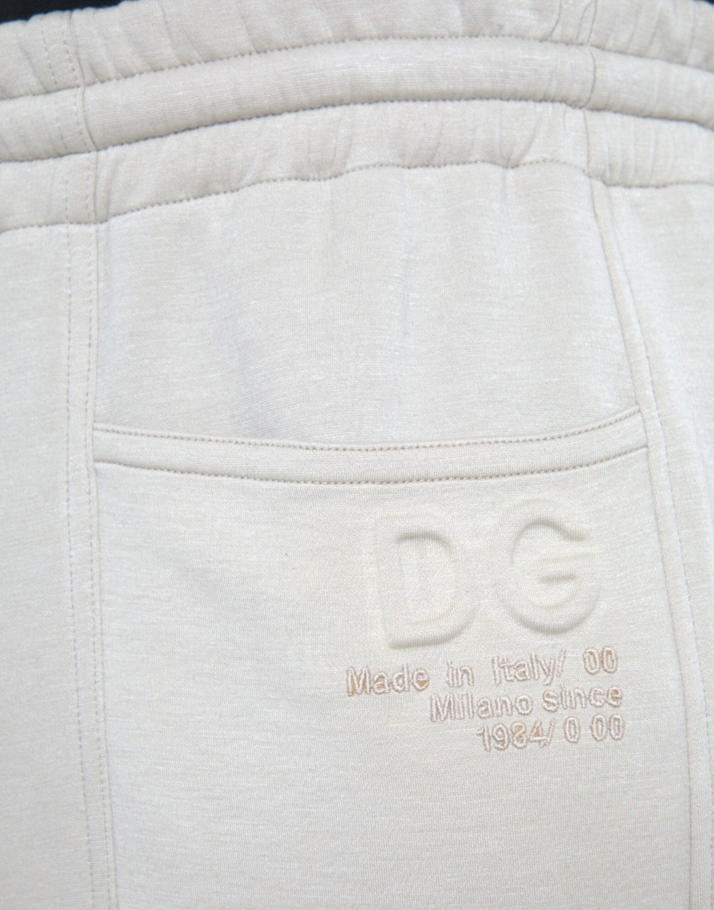 Dolce & Gabbana Off White Viscose Cargo Jogger Sweatpants Pants Dolce & Gabbana