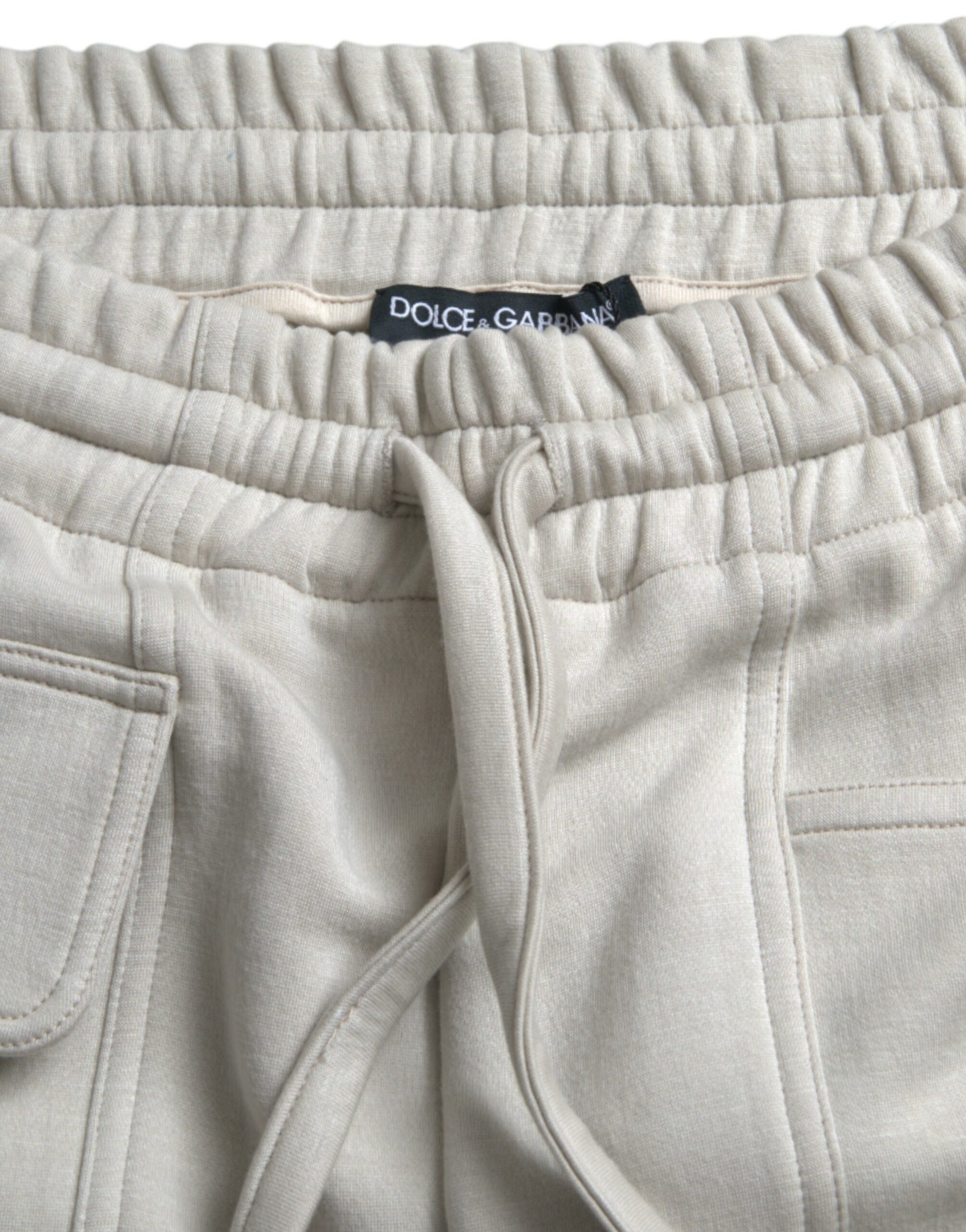 Dolce & Gabbana Off White Viscose Cargo Jogger Sweatpants Pants Dolce & Gabbana