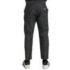 Dolce & Gabbana Multicolor Tiger Leopard Cotton Loose Tapered Pants