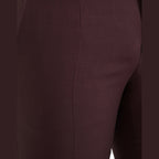 Dolce & Gabbana Maroon Wool Men Slim Fit Dress Pants