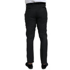 Dolce & Gabbana Black Silk Men Skinny Dress Pants