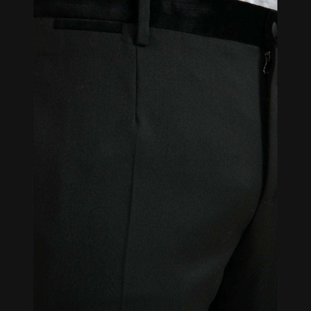 Dolce & Gabbana Black Silk Men Skinny Dress Pants