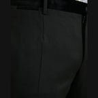 Dolce & Gabbana Black Silk Men Skinny Dress Pants