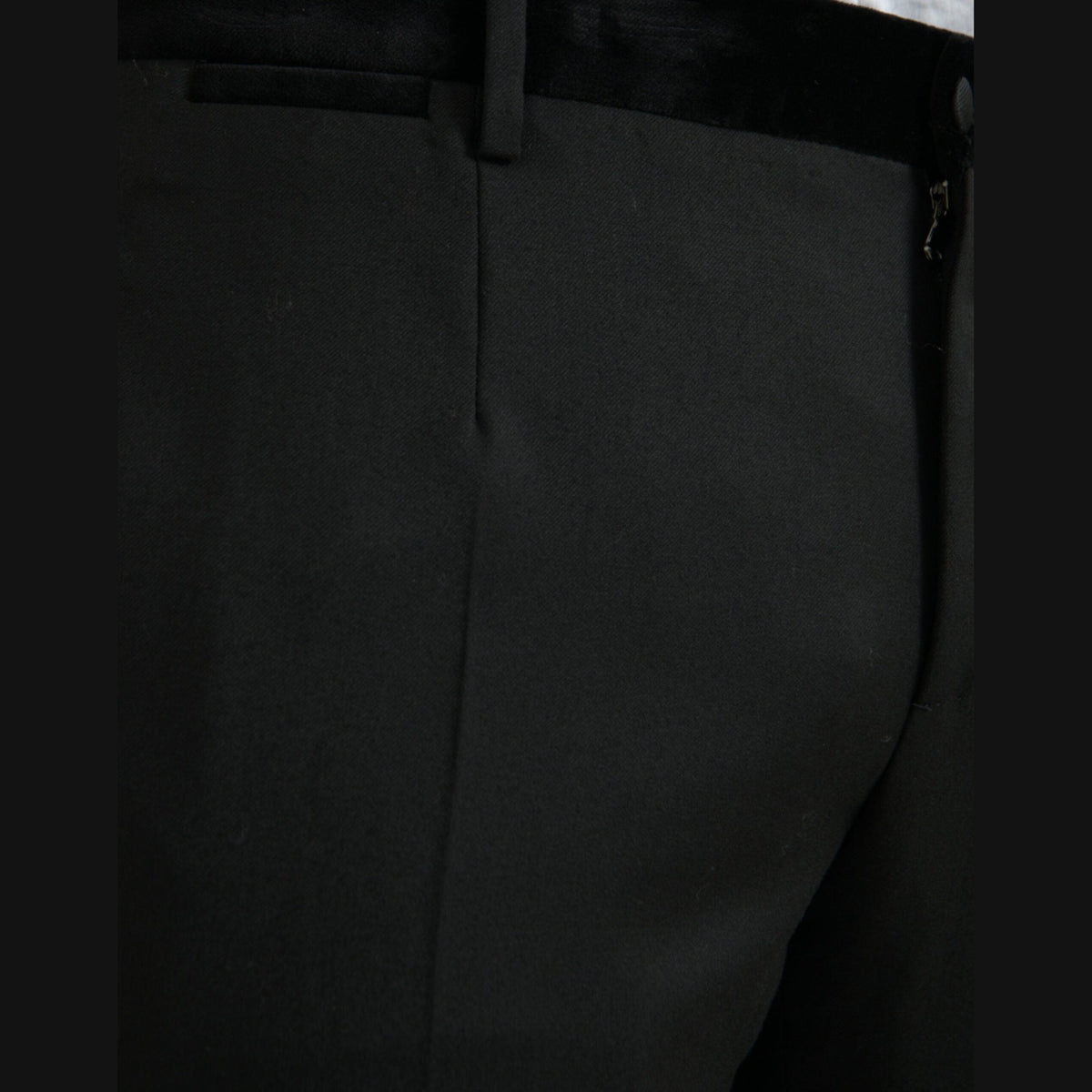 Dolce & Gabbana Black Silk Men Skinny Dress Pants
