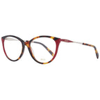 Red Emilio Pucci plastic eyeglass frames with sleek, modern design and bold style for fashionable eyewear.