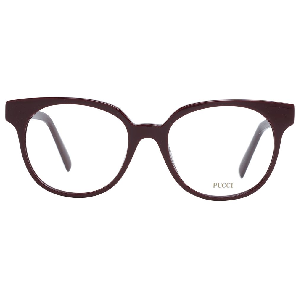 Emilio Pucci Burgundy Plastic Glasses Frames
