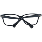 Max Mara black plastic glasses frames with sleek design and rectangular shape, stylish eyewear accessory.