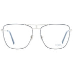 Black metal Tod's glasses frames with sleek design, featuring thin temples and clear lenses for a modern, stylish look.