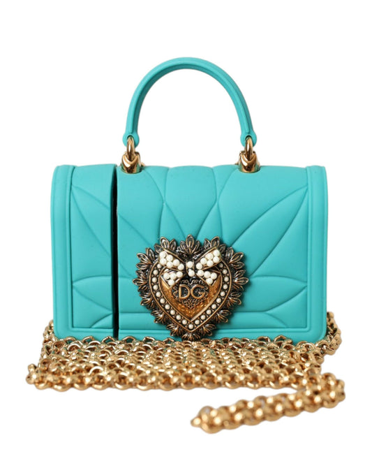 Dolce & Gabbana Turquoise Silicone Devotion Heart Cover Bag Airpods Case Dolce & Gabbana