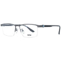 BMW gray titanium glasses frames with sleek design and metal finish, showcasing modern eyewear style.