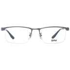 BMW gray titanium glasses frames with sleek design and modern style, showcasing lightweight and durable eyewear.