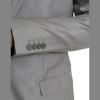 Dolce & Gabbana Gray Wool Peak Single Breasted Coat Blazer