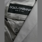 Dolce & Gabbana Gray Wool Peak Single Breasted Coat Blazer