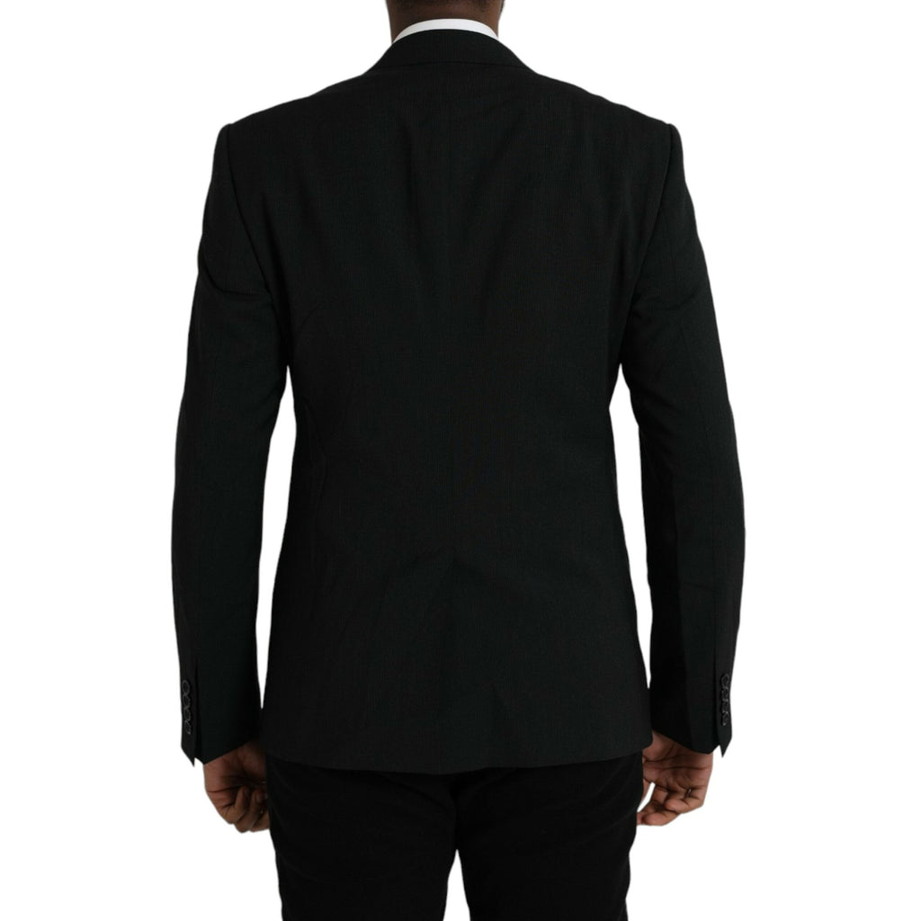 Dolce & Gabbana Blue MARTINI Shawl Single Breasted Blazer