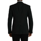 Dolce & Gabbana Blue MARTINI Shawl Single Breasted Blazer