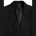 Dolce & Gabbana Blue MARTINI Shawl Single Breasted Blazer