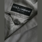 Dolce & Gabbana Gray Wool Peak Single Breasted Coat Blazer