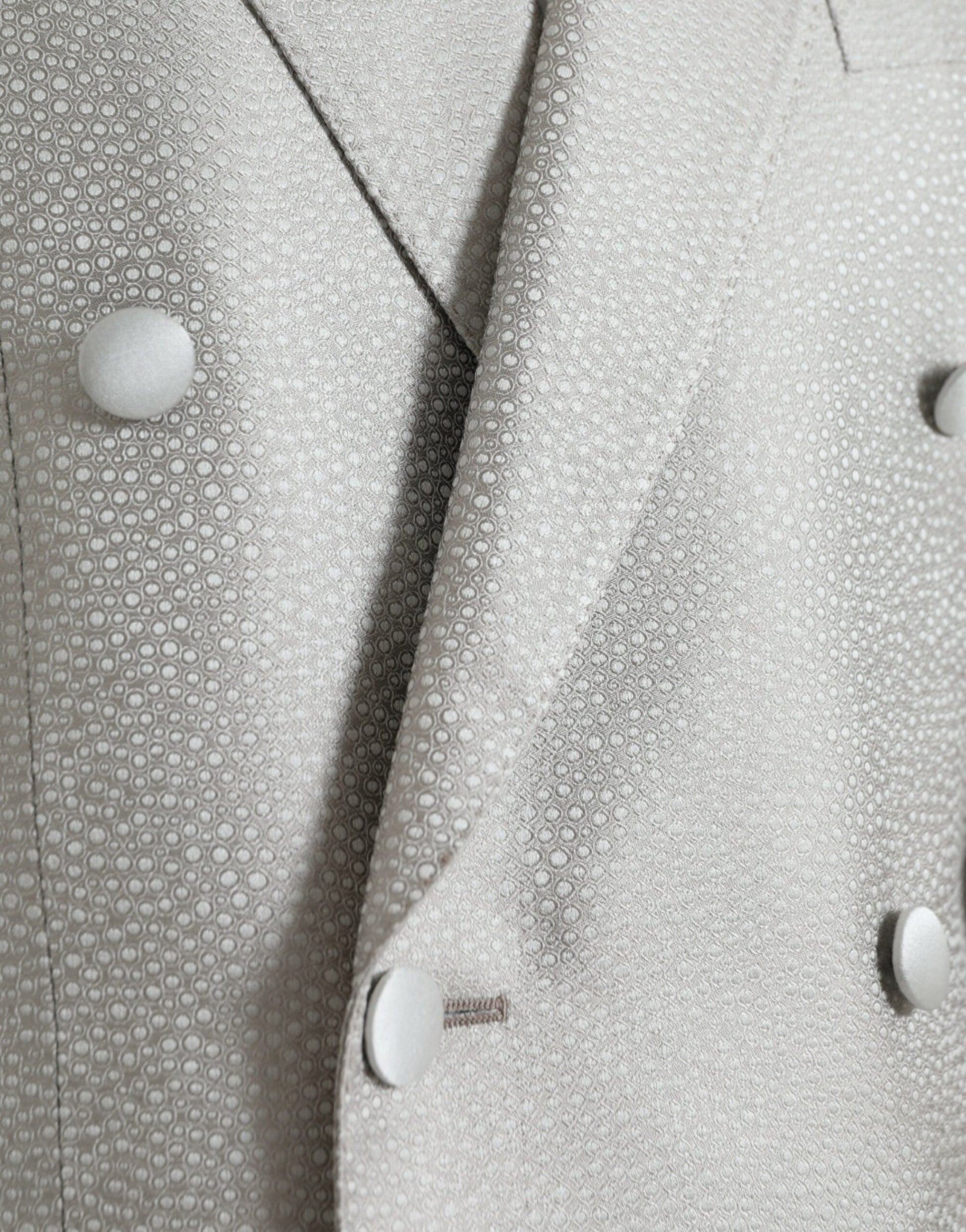 Dolce & Gabbana Off White MARTINI Double Breasted Coat Blazer Dolce & Gabbana