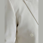Dolce & Gabbana White Wool MARTINI Double Breasted Blazer