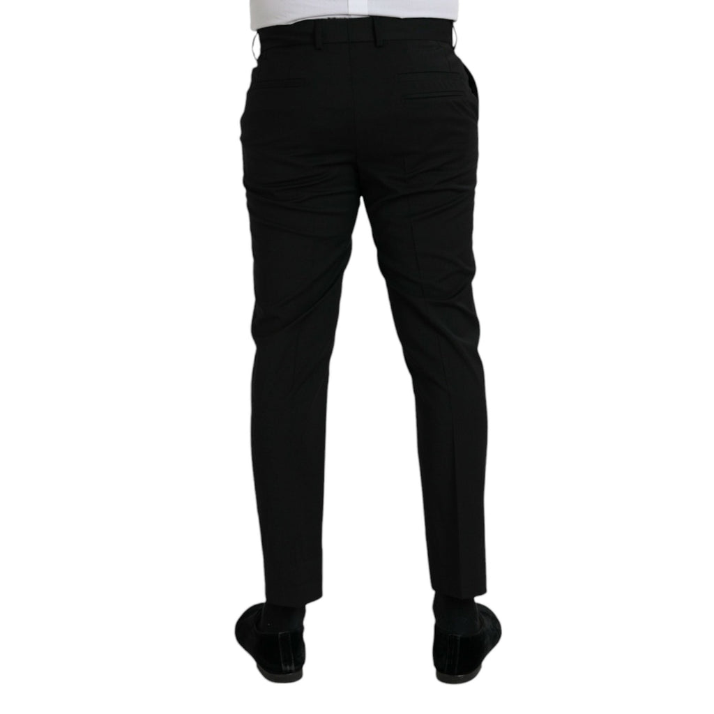 Dolce & Gabbana Black Wool SlimFit Dress Formal Pants
