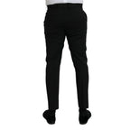 Dolce & Gabbana Black Wool SlimFit Dress Formal Pants