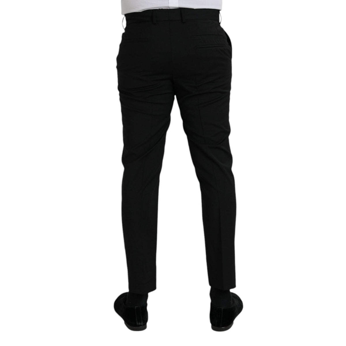Dolce & Gabbana Black Wool SlimFit Dress Formal Pants