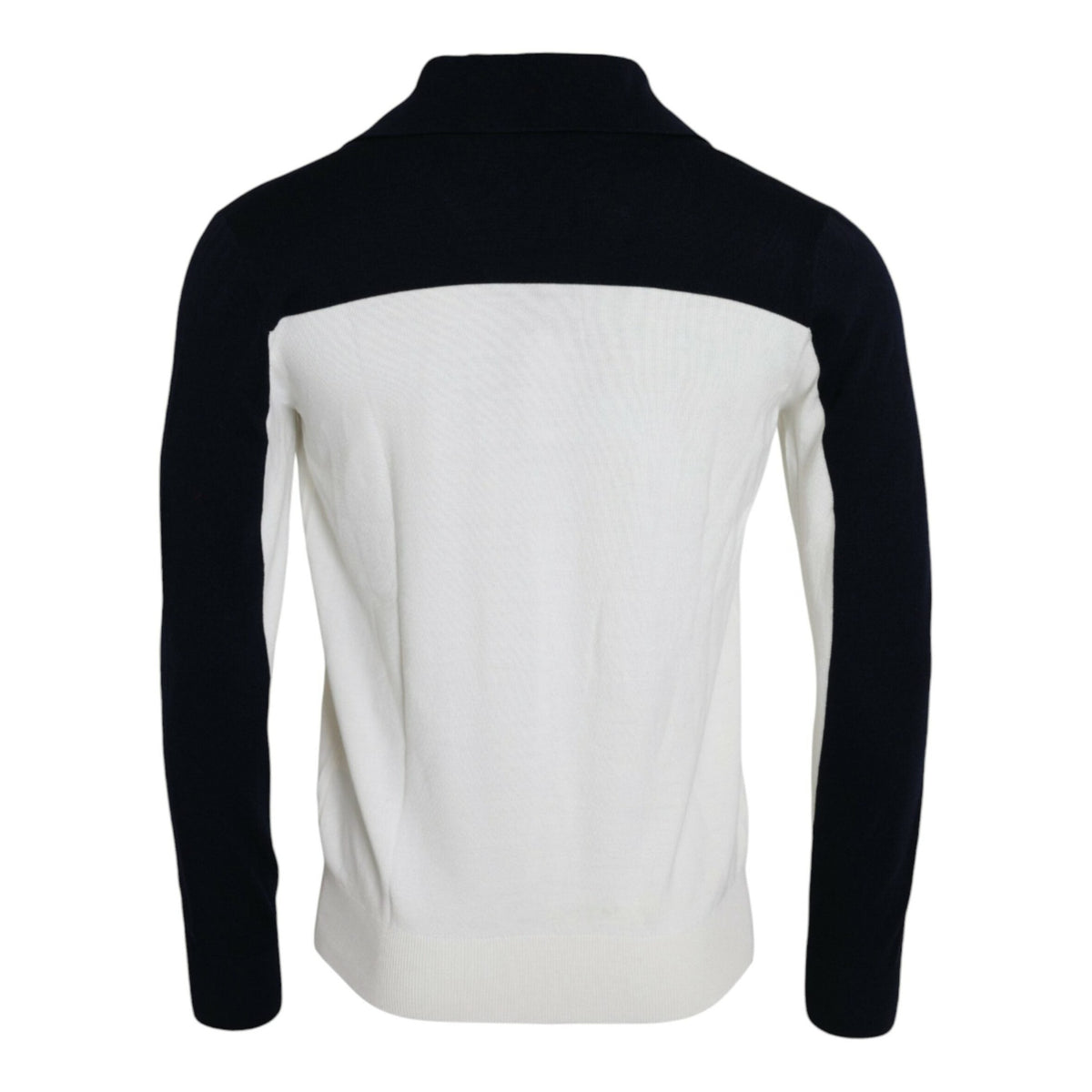 Dolce & Gabbana White Black SICILIA Henley Shirt Pullover Sweater
