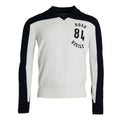 Dolce & Gabbana White Black SICILIA Henley Shirt Pullover Sweater