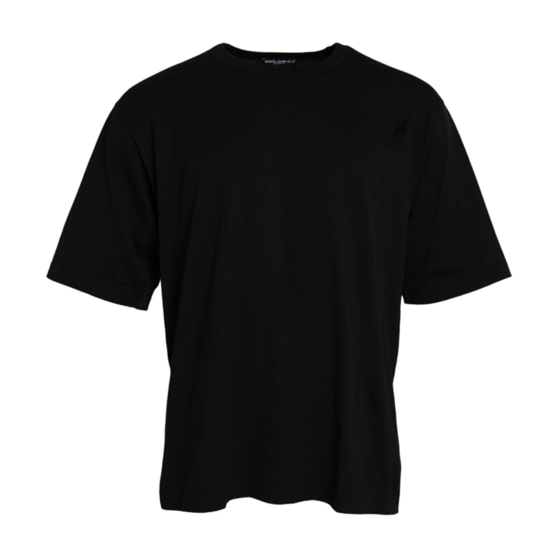 Dolce & Gabbana Black Logo Embossed Crew Neck Short Sleeves T-shirt Dolce & Gabbana