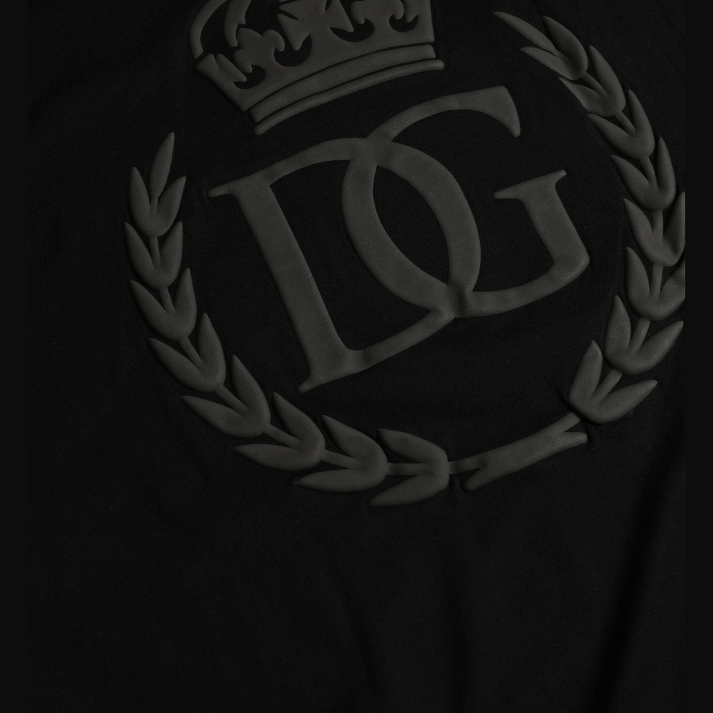 Dolce & Gabbana Black Logo Embossed Crew Neck Short Sleeves T-shirt Dolce & Gabbana